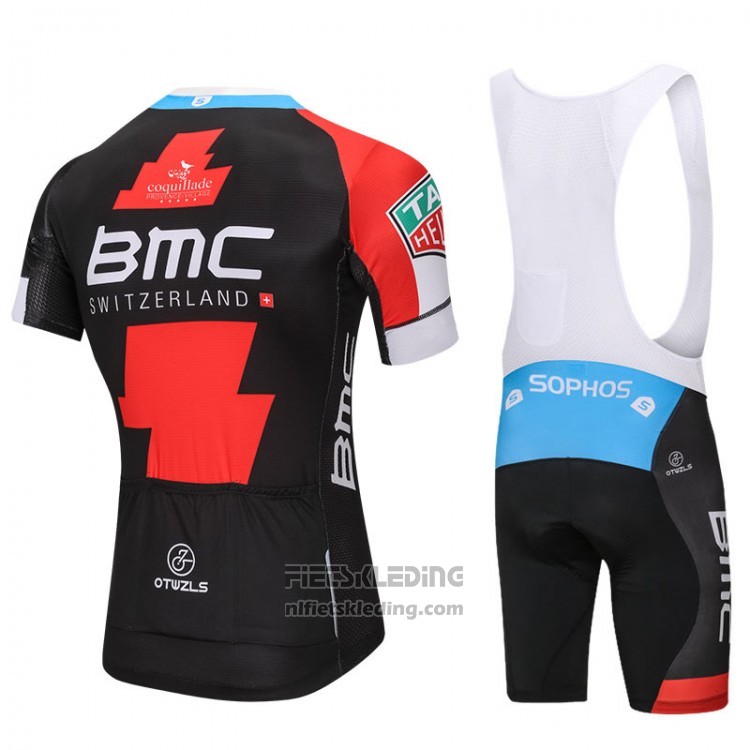 2018 Fietskleding BMC Rood en Zwart Korte Mouwen en Koersbroek
